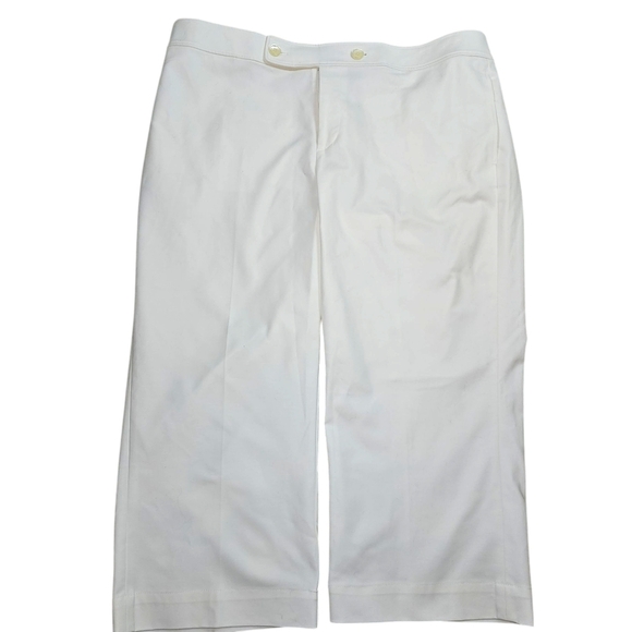 Lauren Ralph Lauren Black Label White Dress Pants In 18W